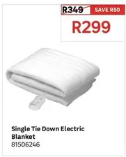 Single Tie Down Electric Blanket 