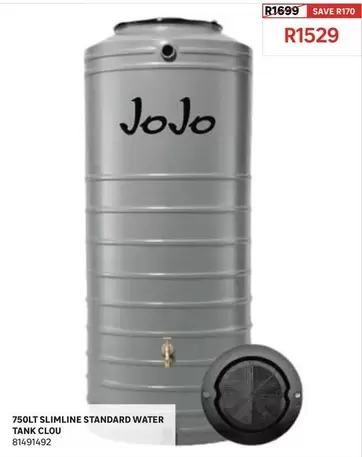 Jojo - 750lt Slimline Standard Water Tank Clou