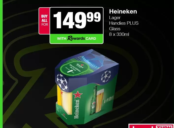 Heineken - Lager Handles PLUS Glass