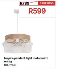Inspire - Pendant Light Metal Matt White