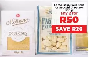 Cous Cous or Gnocchi Di Patate