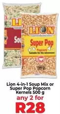 Lion - 4-in-1 Soup Mix or Super Pop Popcorn Kernels