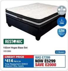 Restonic - 152cm Vegas Base Set 10312895