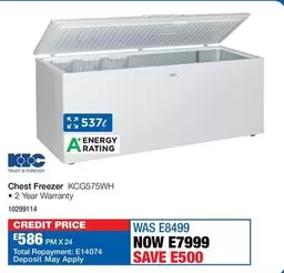 KIC - Chest Freezer KCG575WH