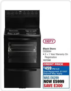 Defy - Black Stove DSS694