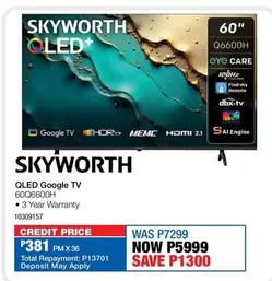 Skyworth - QLED Google TV 60Q6600H
