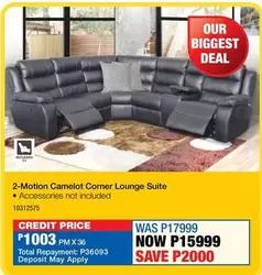 Total - 2-Motion Camelot Corner Lounge Suite