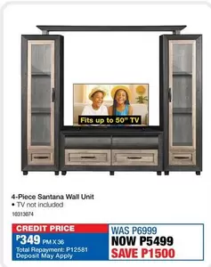 Total - 4-Piece Santana Wall Unit