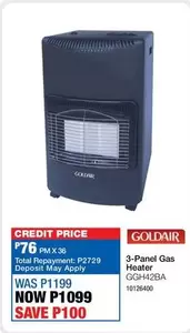 Total - 3-Panel Gas Heater GGH42BA