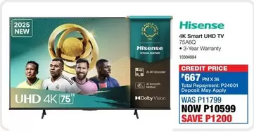Hisense - UHD 4K 75" Smart UHD TV 75A1Q