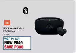 jbl - Black Wave Buds 2 Earphones 10302011