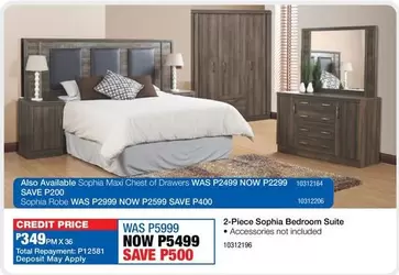 Total - 2-Piece Sophia Bedroom Suite