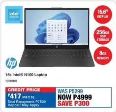 HP - 15s Intel N100 Laptop 10319407