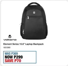 Volkano - Element Series 15.6" Laptop Backpack 10312993