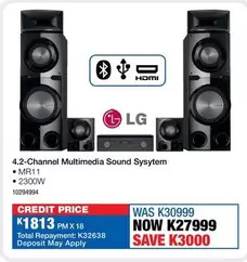 LG - 4.2-Channel Multimedia Sound System MR11 2300W