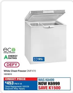 Defy - White Chest Freezer DMF470 10016010
