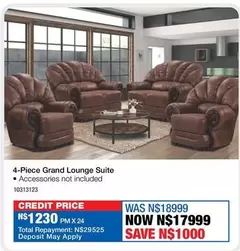 Total - 4-Piece Grand Lounge Suite