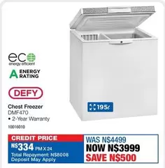 Defy - Chest Freezer DMF470