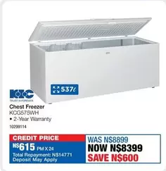 KIC - Chest Freezer KCG575WH