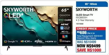 Skyworth - QLED Smart TV 65" 06600H