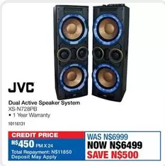 JVC - Dual Active Speaker System XS-N728PB