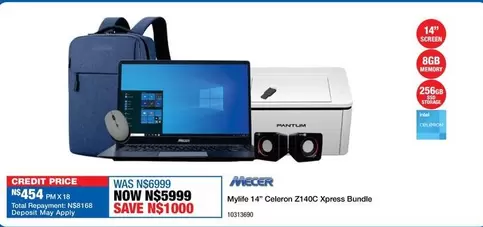 Mecer - MyLife 14" Celeron Z140C Xpress Bundle