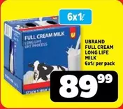 FULL CREAM LONG LIFE UHT PROCESS MILK