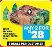 SASKO - PREMIUM/ MORE SLICES BROWN BREAD