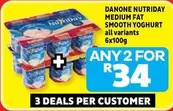 Danone - MEDIUM FAT SMOOTH YOGHURT
