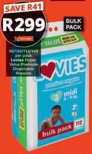 Lovies - Hyper Value Premium Disposable Nappies