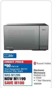 Russell Hobbs - Electronic Microwave RHEM21LB