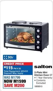 Salton - 2-Plate Mini Kitchen Oven SF
