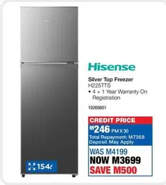 Hisense - Silver Top Freezer H225TTS
