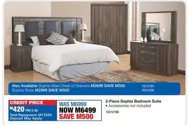 Total - 2-Piece Sophia Bedroom Suite