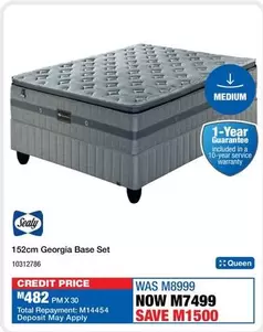 Sealy - 152cm Georgia Base Set 10312786