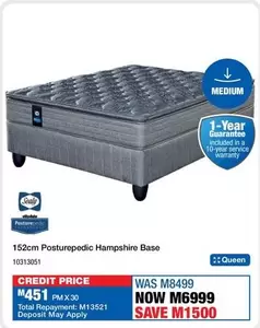 Sealy - 152cm Posturepedic Hampshire Base 10313051