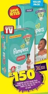 Pampers -  Active Value Pack Nappies
