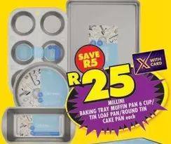 Pan - BAKING TRAY PAN 6 CUP/TIN LOAF PAN/ROUND TIN CAKE PAN