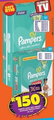 Pampers -  Ultra Skin Comfort Disposable Nappies/Pants