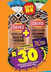 SASKO - Sasko More Slices White/Brown Bread 700g