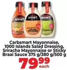Mayonnaise, 1000 Islands Salad Dressing, Sriracha Mayonnaise or Sticky Braai Sauce