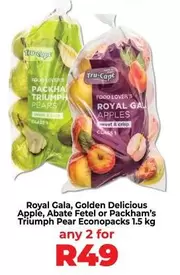 Triumph - Royal Gala, Golden Delicious Apple, Abate Fetel or Packham's  Pear
