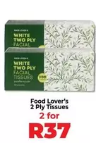 WHITE TWO PLY FACIAL TISSUES