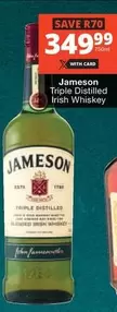 Jameson - Triple Distilled Irish Whiskey