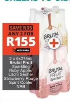 Apple - Brutal Fruit Sparkling Ruby /Litchi Seche/Strawberry Rouge Spirit Cooler