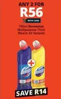Domestos - Multipurpose Thick Bleach All Variants
