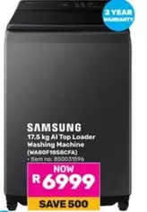 Samsung - 17.5 kg AI Top Loader Washing Machine (WA80F1858CFA)