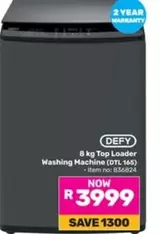 Defy - 8 kg Top Loader Washing Machine (DTL 165)