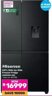 Hisense - 631 L Side-by-Side Freezer Fridge (H800SB-WD)