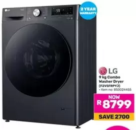 LG - 9 kg Combo Washer Dryer (F2V5FRYPJ)
